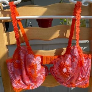 Perfect Poppies Unlined Lace Demi Bra
